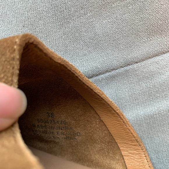 Free People Coronada Classic Slip on Mules Flats Brown Suede Size 38 Size 7.5-8 - Picture 9 of 11